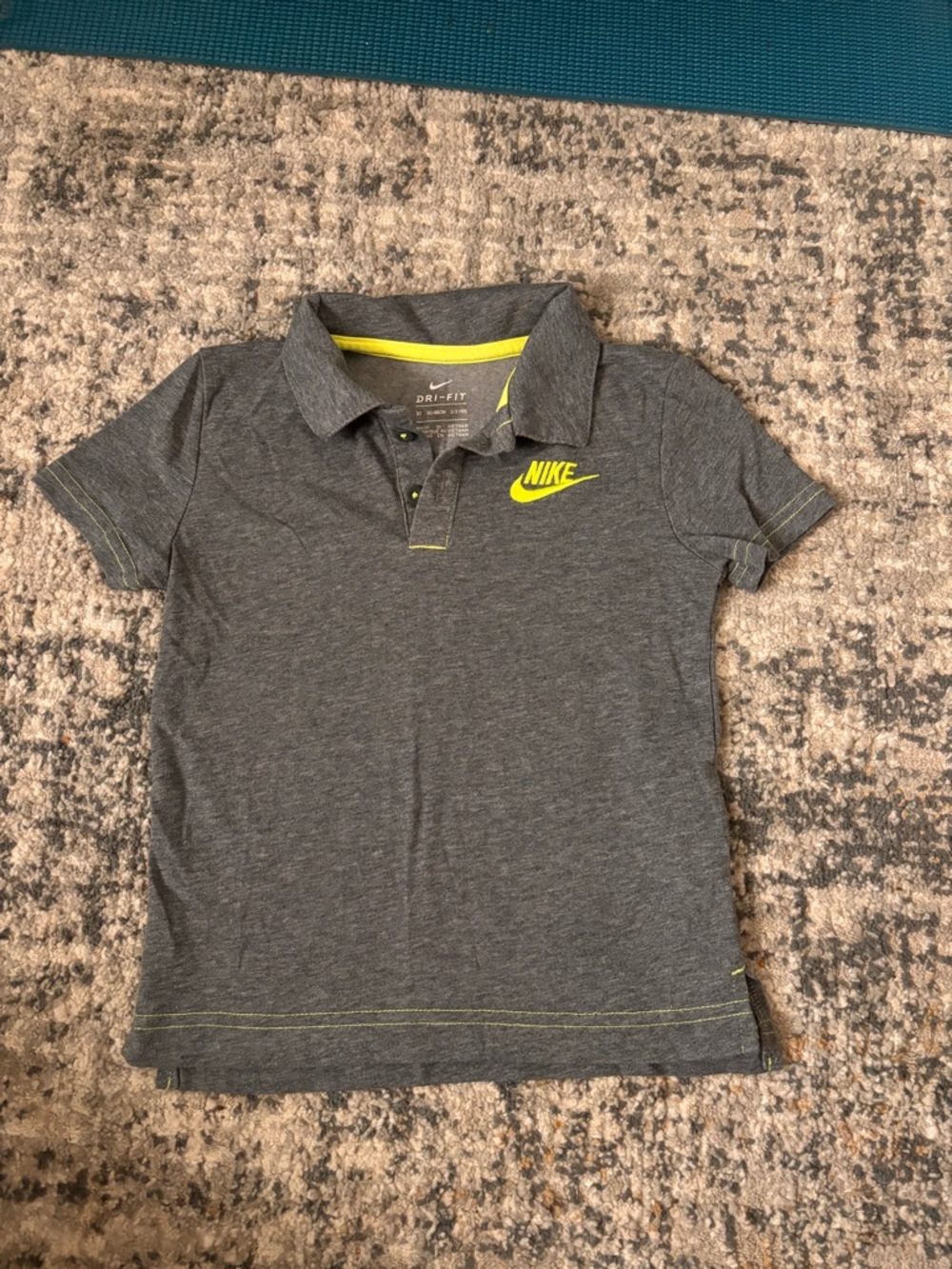 Nike Gray Polo with lime green accents